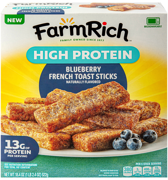 Farm Rich High Protein Blueberry French Toast Sticks Frozen
