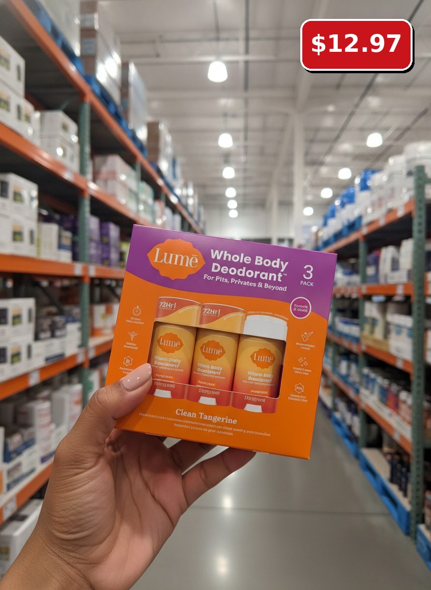 Lume Whole Body Deodorant 3 PACK Clean Tangerine