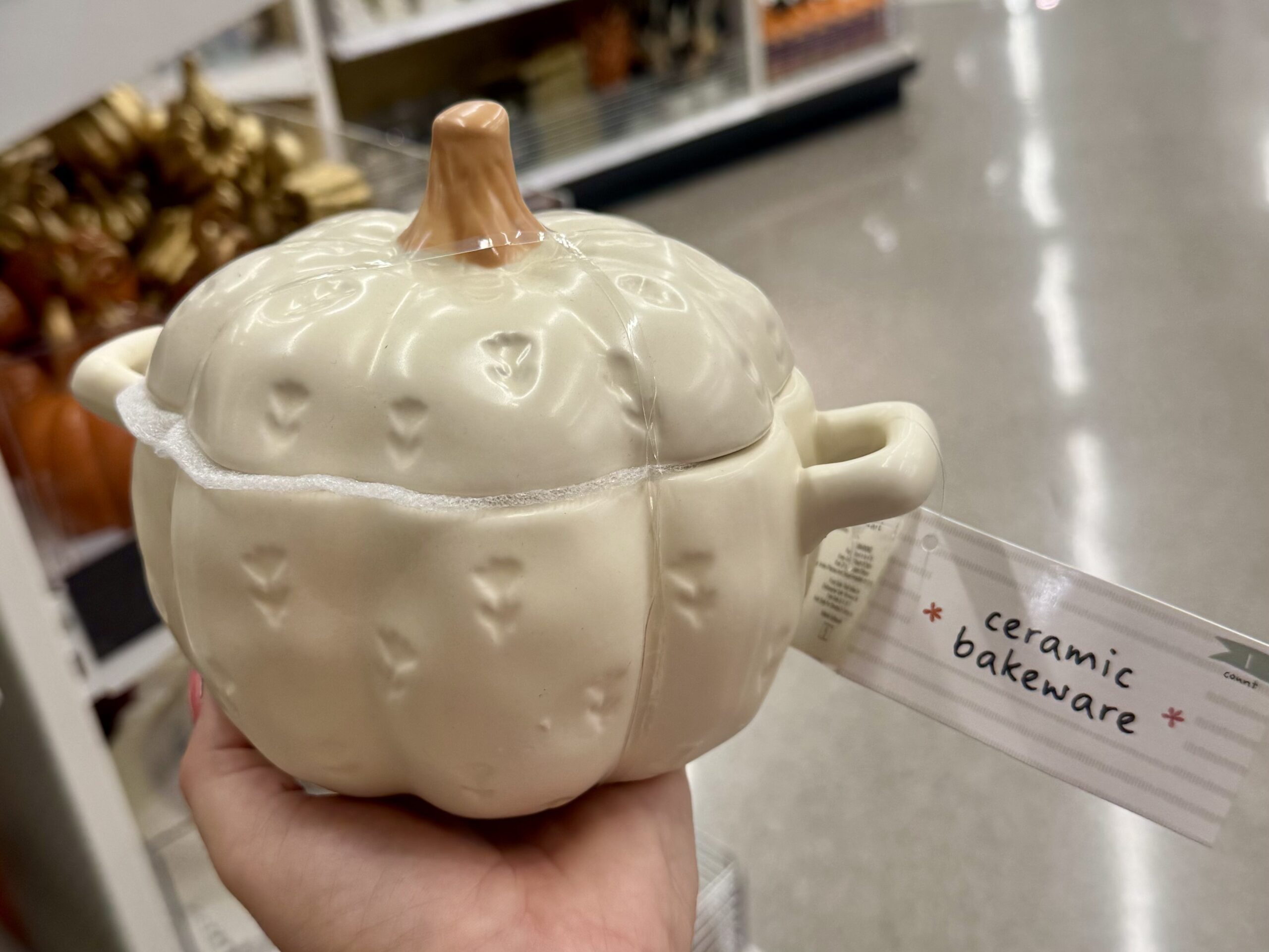 Ceramic Pumpkin Bakeware - in store