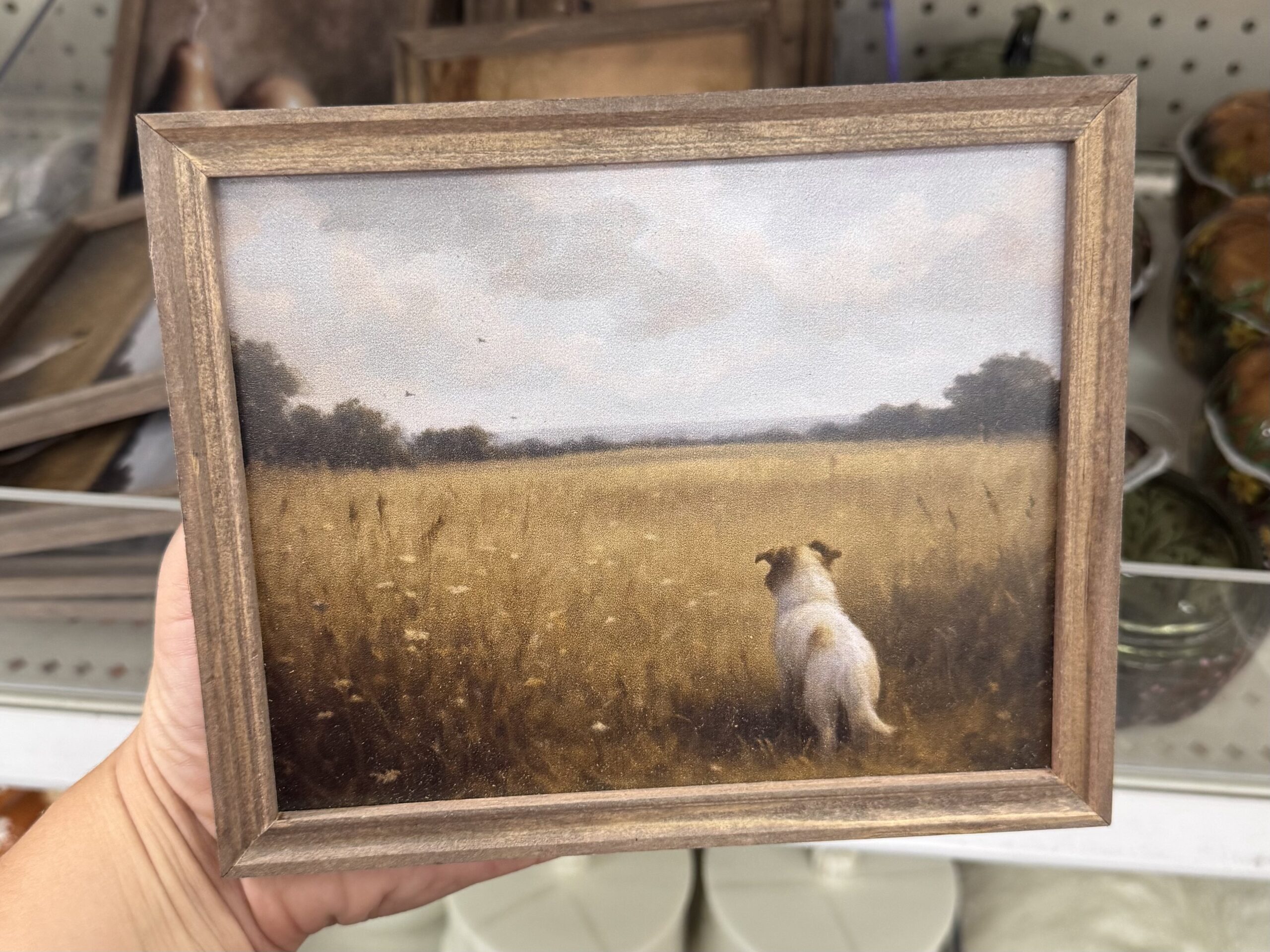 Threshold Framed Dog Art - in store
