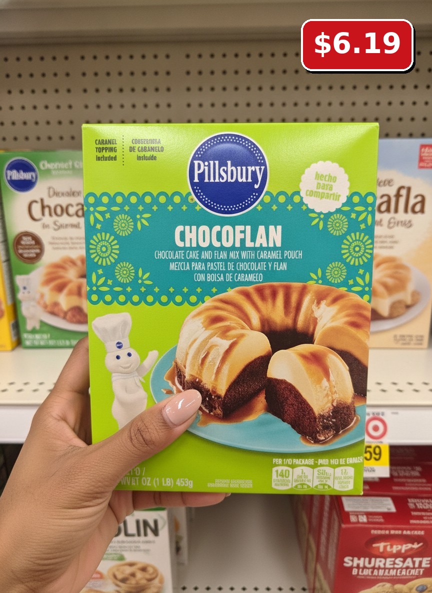 Pillsbury Chocoflan Chocolate Cake and Flan Mix with Caramel Pouch