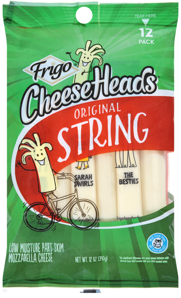 Frigo Cheese Heads Original Mozzarella String Cheese - 12 ct