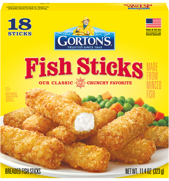 Gorton's Classic Breaded Fish Sticks - 18 ct Frozen