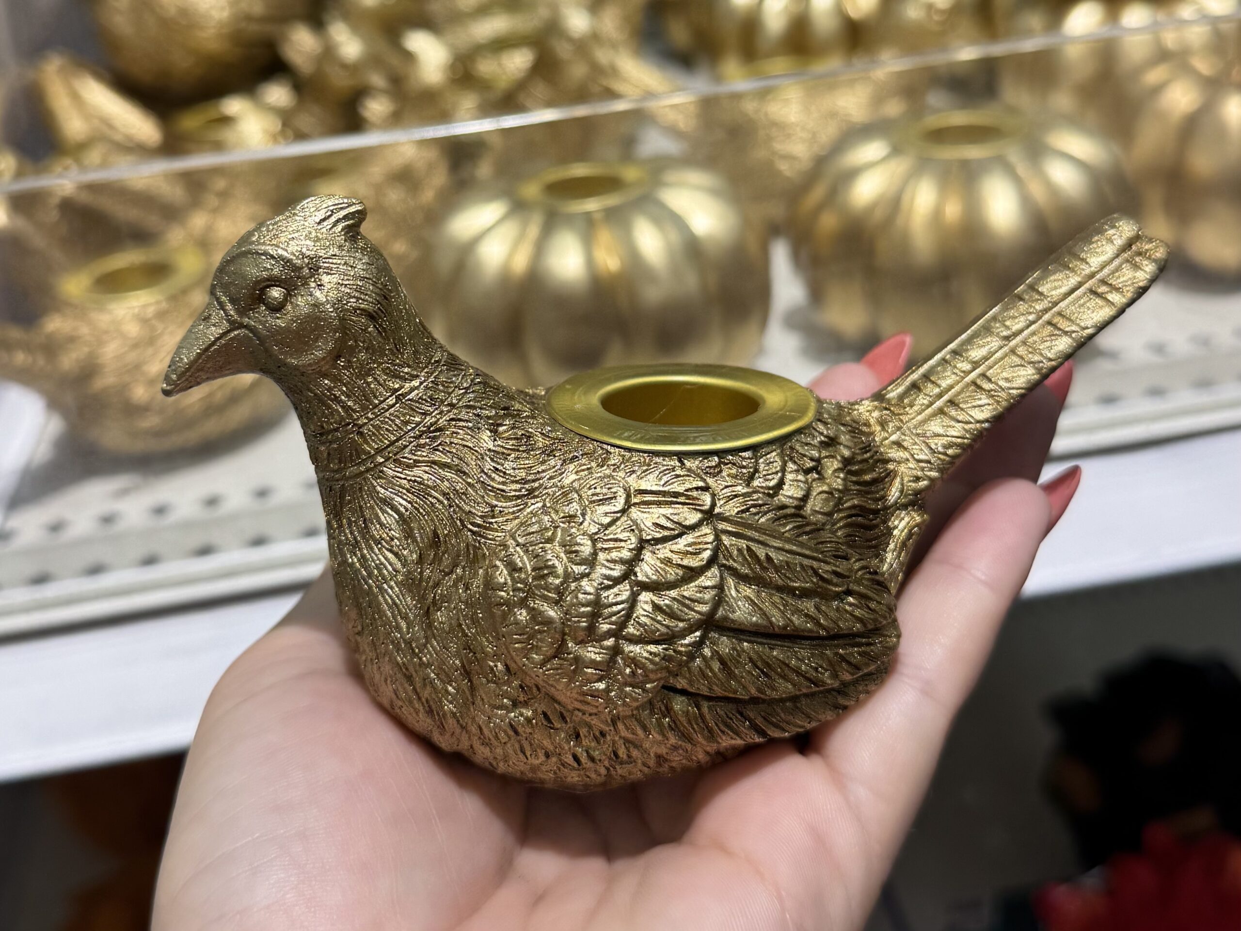 Threshold Gold Pheasant Candle Holder - in store