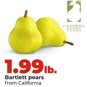 Bartlett pears from California
