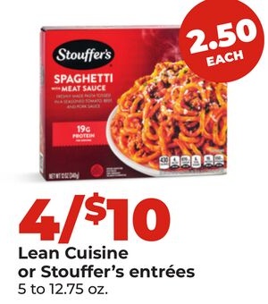 Lean Cuisine or Stouffer's entrées