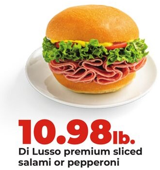 Di Lusso premium sliced salami or pepperoni