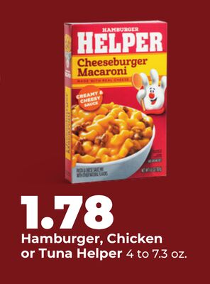Hamburger, Chicken or Tuna Helper