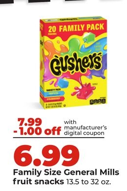 Family Size General Mills fruit snacks