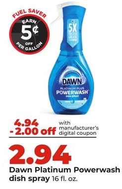 Dawn Platinum Powerwash dish spray
