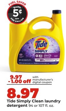 Tide Simply Clean laundry detergent