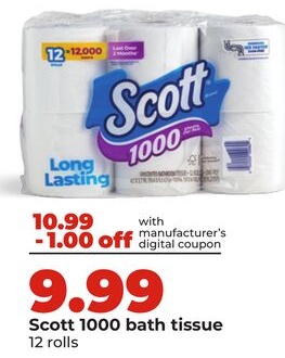 Scott 1000 bath tissue