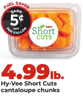 Hy-Vee Short Cuts cantaloupe chunks