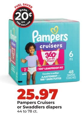 Pampers Cruisers or Swaddlers diapers