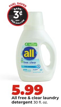 All free & clear laundry detergent