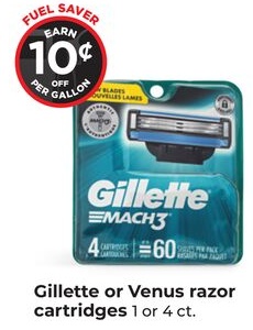 Gillette or Venus razor cartridges