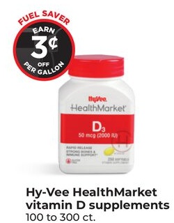 Hy-Vee HealthMarket vitamin D supplements