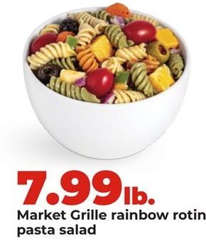 Market Grille rainbow rotini pasta salad
