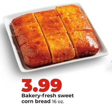 Bakery-fresh sweet corn bread