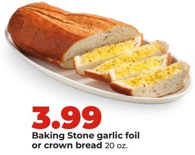 Baking Stone garlic foil or crown bread