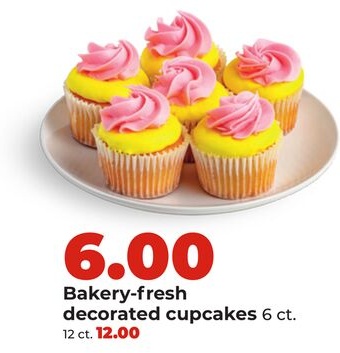 Bakery-fresh decorated cupcakes