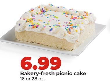 Bakery-fresh picnic cake