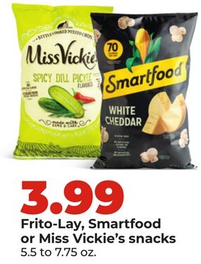 Frito-Lay, Smartfood or Miss Vickie's snacks
