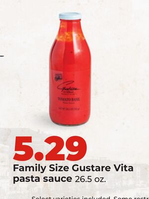 Family Size Gustare Vita pasta sauce