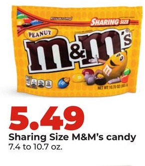 Sharing Size M&M's candy