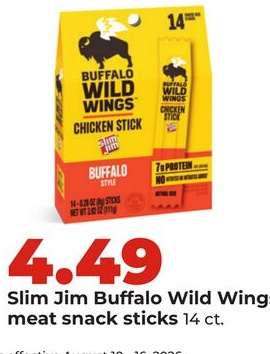 Slim Jim Buffalo Wild Wings meat snack sticks