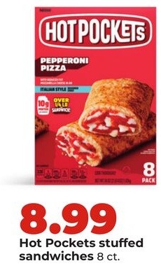 Hot Pockets stuffed sandwiches