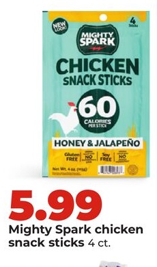 Mighty Spark chicken snack sticks