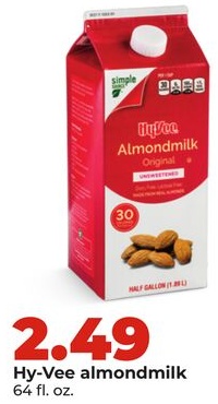 Hy-Vee almondmilk