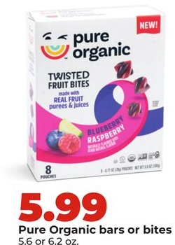 Pure Organic bars or bites