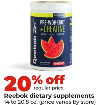 Reebok dietary supplements