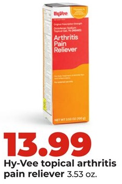 Hy-Vee topical arthritis pain reliever