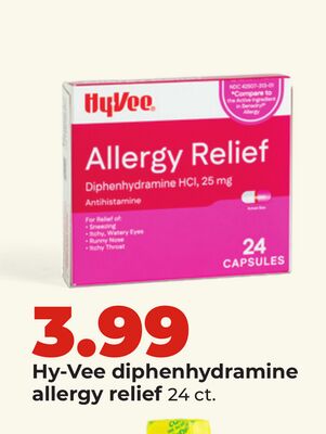 Hy-Vee diphenhydramine allergy relief