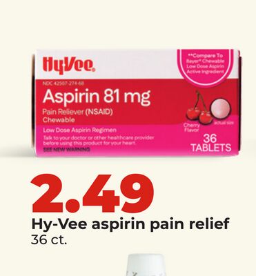 Hy-Vee aspirin pain relief