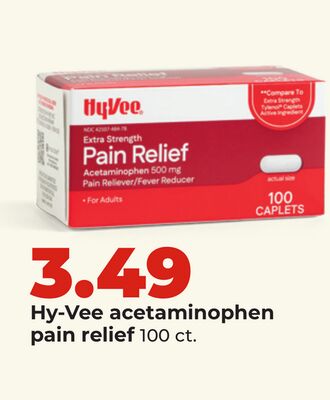 Hy-Vee acetaminophen pain relief