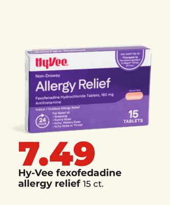 Hy-Vee fexofedine allergy relief