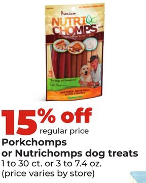 Porkchomps or Nutrichomps dog treats