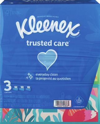 Kleenex tissues 3-4 pk.