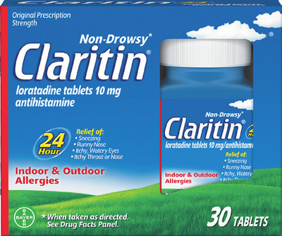 Claritin adult tablets, liqui-gels 30 ct., children's 8 oz or chewables 20-30 ct. (excludes RediTabs 30 ct. and ALL products with pseudoephedrine or ephedrine).