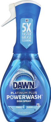 Dawn Ultra 30-38 oz, Power Suds 17.4 oz, EZ-Squeeze 18-22 oz or Powerwash spray 16 oz.