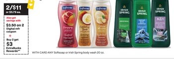 ANY Softsoap or Irish Spring body wash 20 oz.