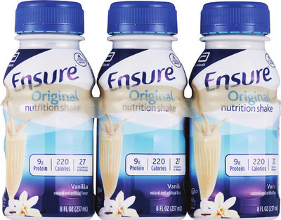 Ensure nutrition shakes or powder (excludes single bottles)