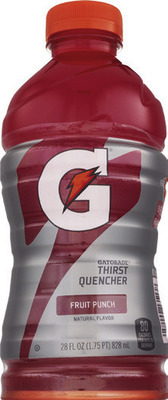 Gatorade 28 oz, Gatorlyte 20 oz, Well Market Electrolyte Max solution 33.8 oz, BodyArmor 28 oz or BodyArmor Flash IV 20 oz.