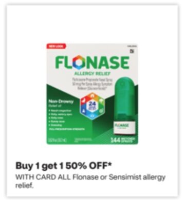ALL Flonase or Sensimist allergy relief