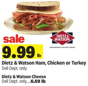 Dietz & Watson Ham, Chicken or Turkey