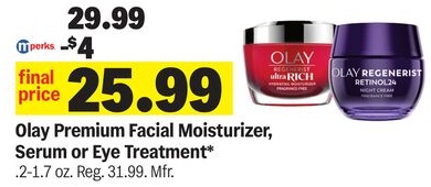 Olay Premium Facial Moisturizer, Serum or Eye Treatment*